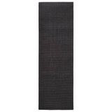 Vidaxl Rug 80x250 cm Natural Sisal Black