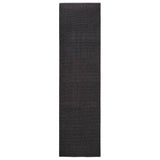 Vidaxl Rug 80x300 cm Natural Sisal Black