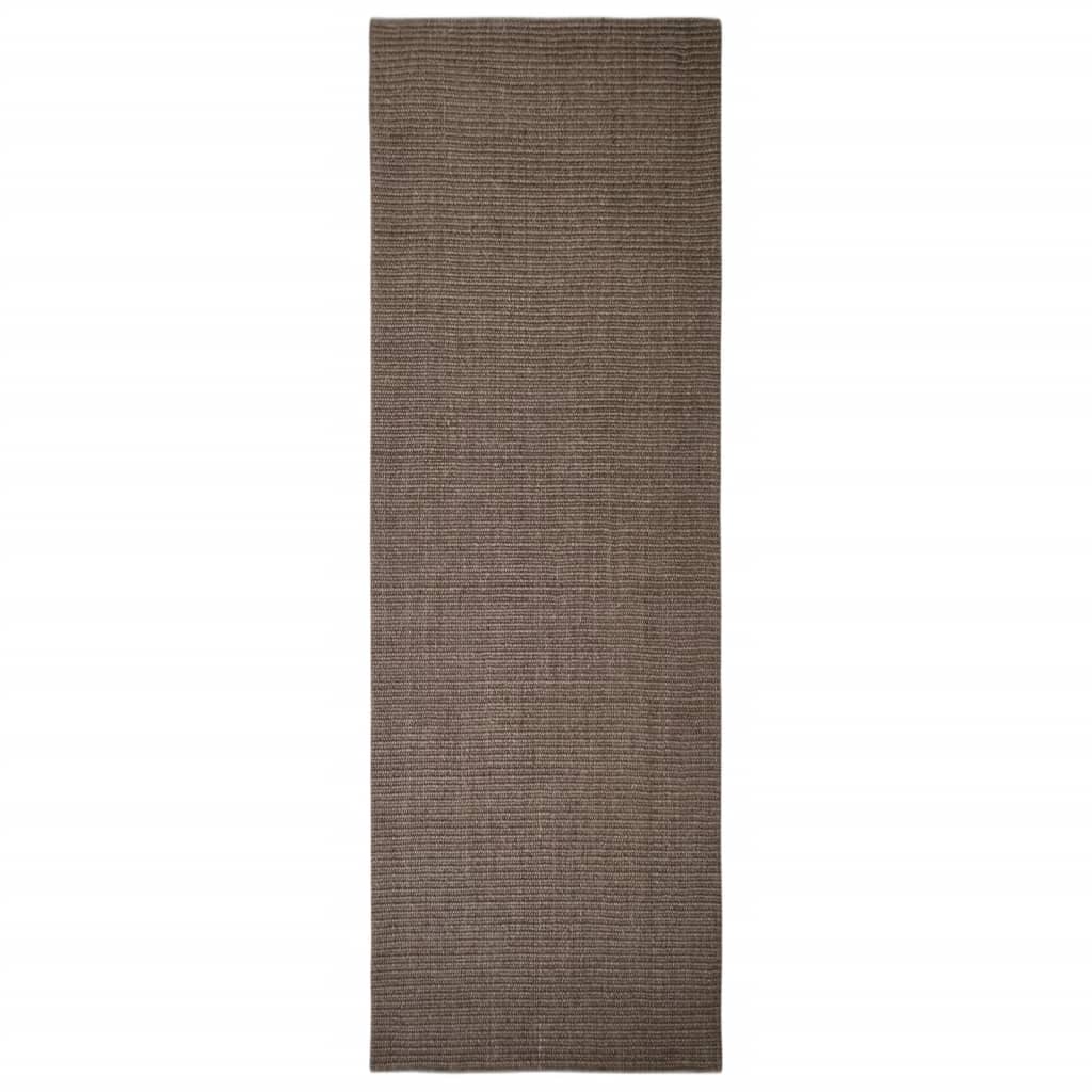 Alfombra vidaxl 66x200 cm marrón sisal natural