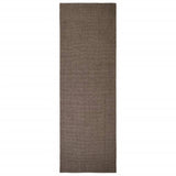 Alfombra vidaxl 66x200 cm marrón sisal natural