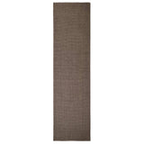 Alfombra vidaxl 66x250 cm marrón sisal natural