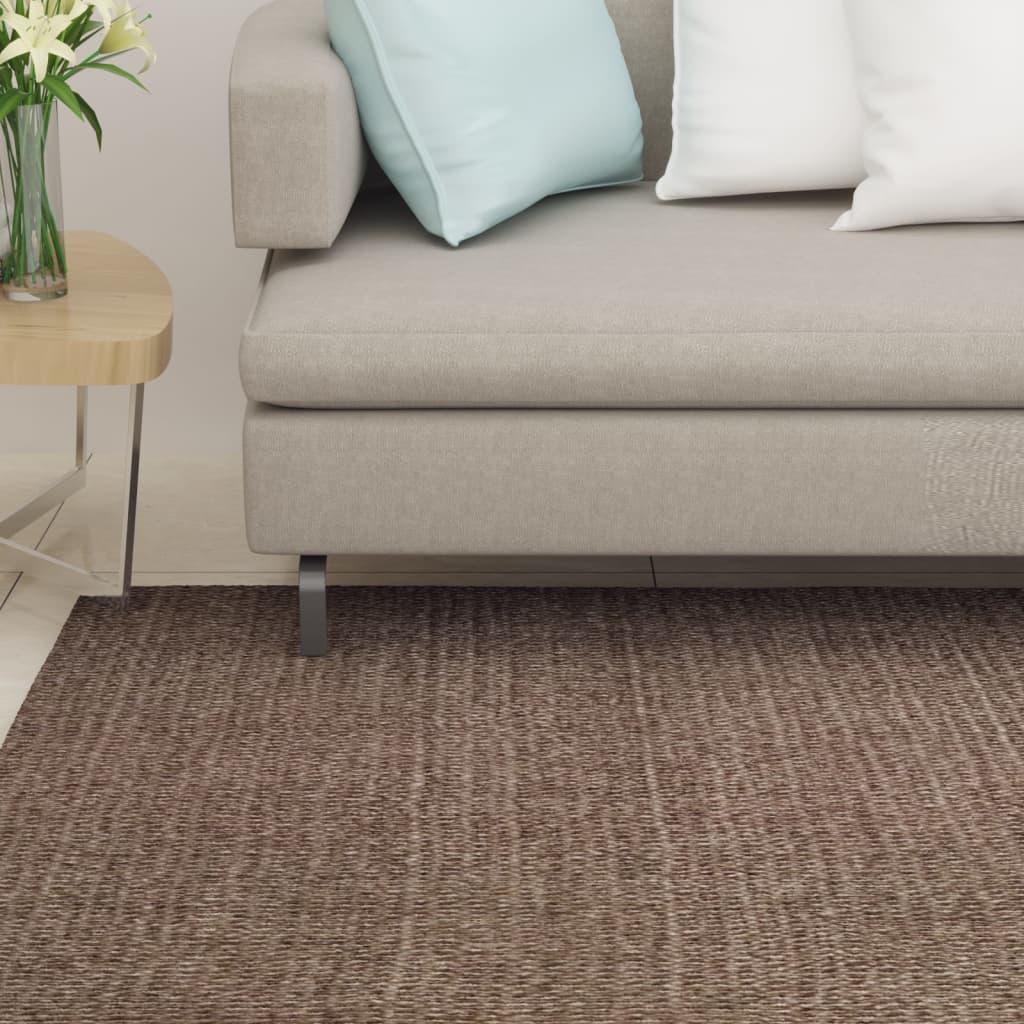 Alfombra vidaxl 66x250 cm marrón sisal natural