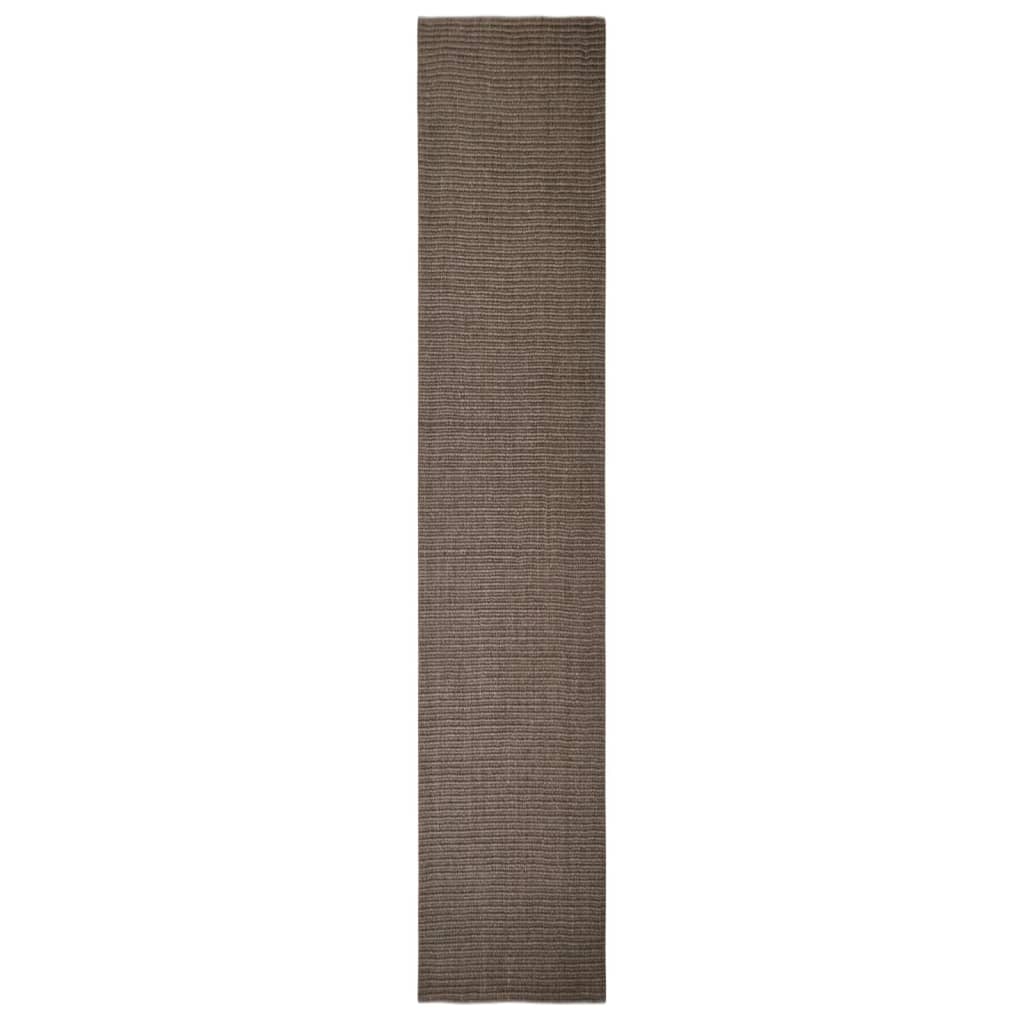 Alfombra vidaxl 66x350 cm marrón sisal natural