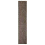 Alfombra vidaxl 66x350 cm marrón sisal natural