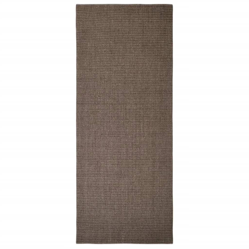 Alfombra vidaxl 80x200 cm marrón sisal natural