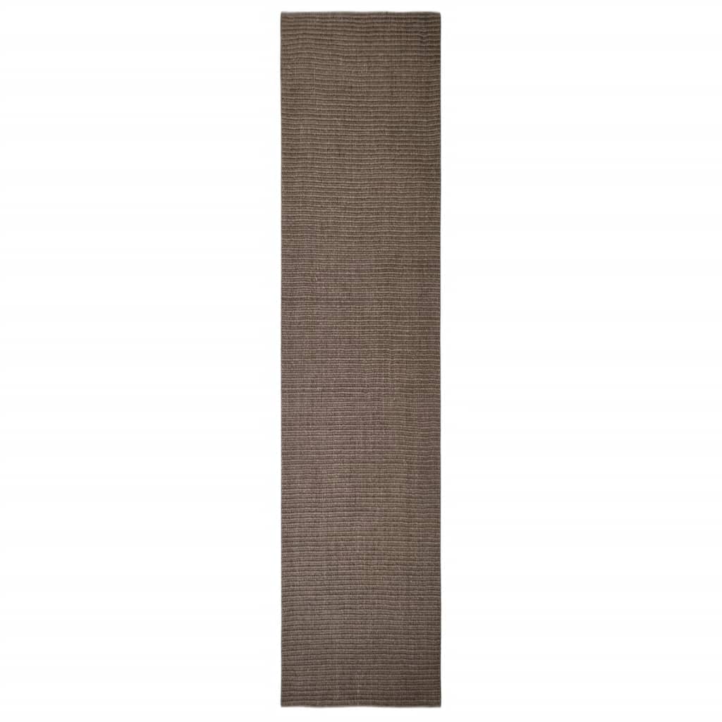 Alfombra vidaxl 80x350 cm marrón sisal natural