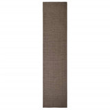 Alfombra vidaxl 80x350 cm marrón sisal natural