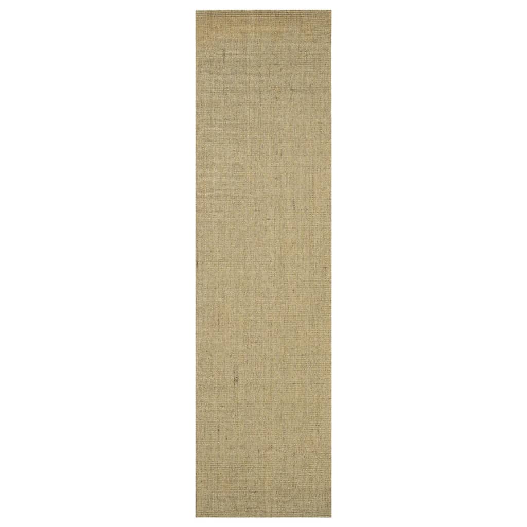 Vidaxl teppe 66x250 cm naturlig sisal grønn