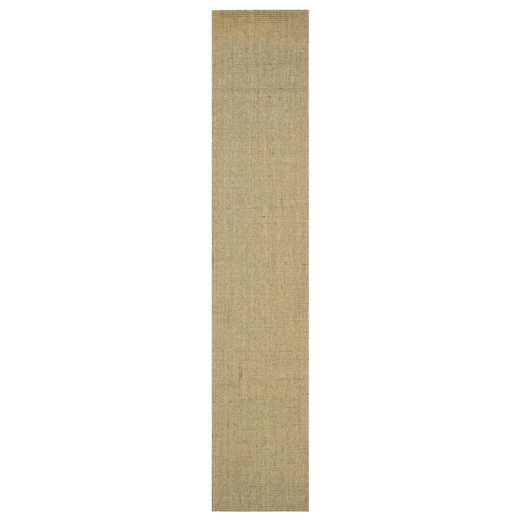 Alfombra vidaxl 66x350 cm verde sisal natural