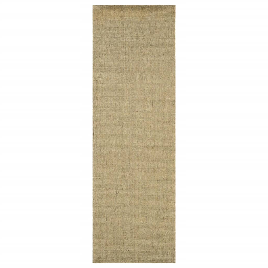 Alfombra vidaxl 80x250 cm verde sisal natural