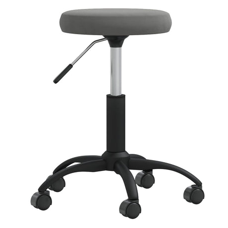 Vidaxl Massage Tabouret en velours gris foncé