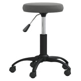 Vidaxl Massage Tabouret en velours gris foncé