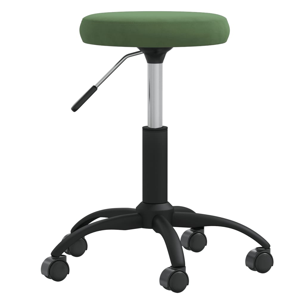 VidaXL tabouret de massage velours vert foncé