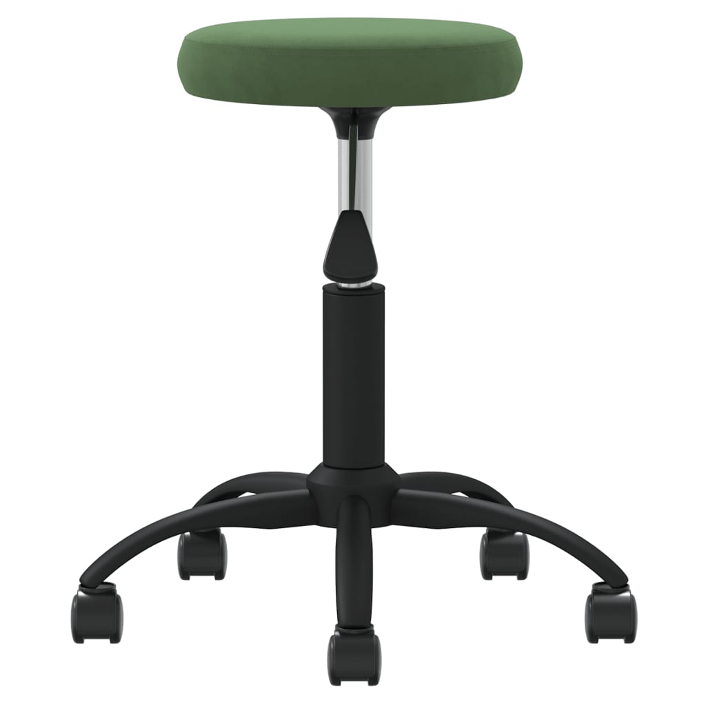 VidaXL tabouret de massage velours vert foncé