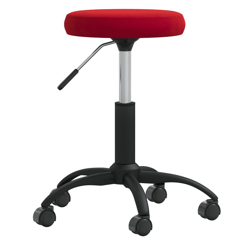 VidaXL tabouret de massage velours rouge vin