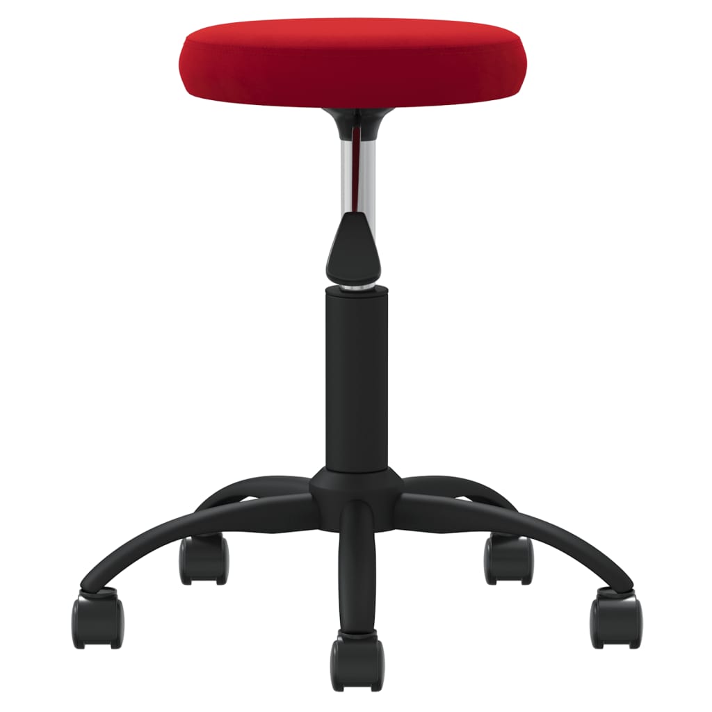 VidaXL tabouret de massage velours rouge vin