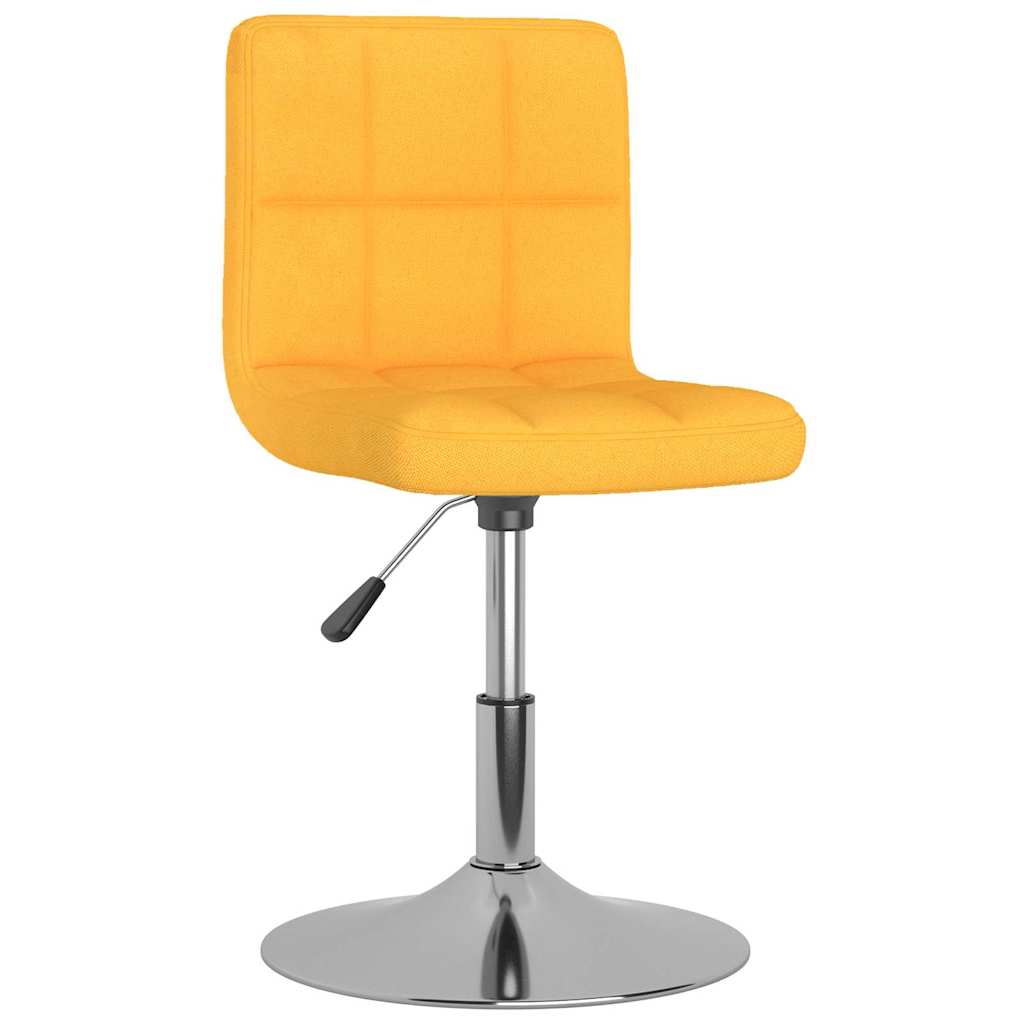 Vidaxl eetkamerstoelen draaibaar 4 st stof geel