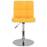 Vidaxl eetkamerstoelen draaibaar 4 st stof geel