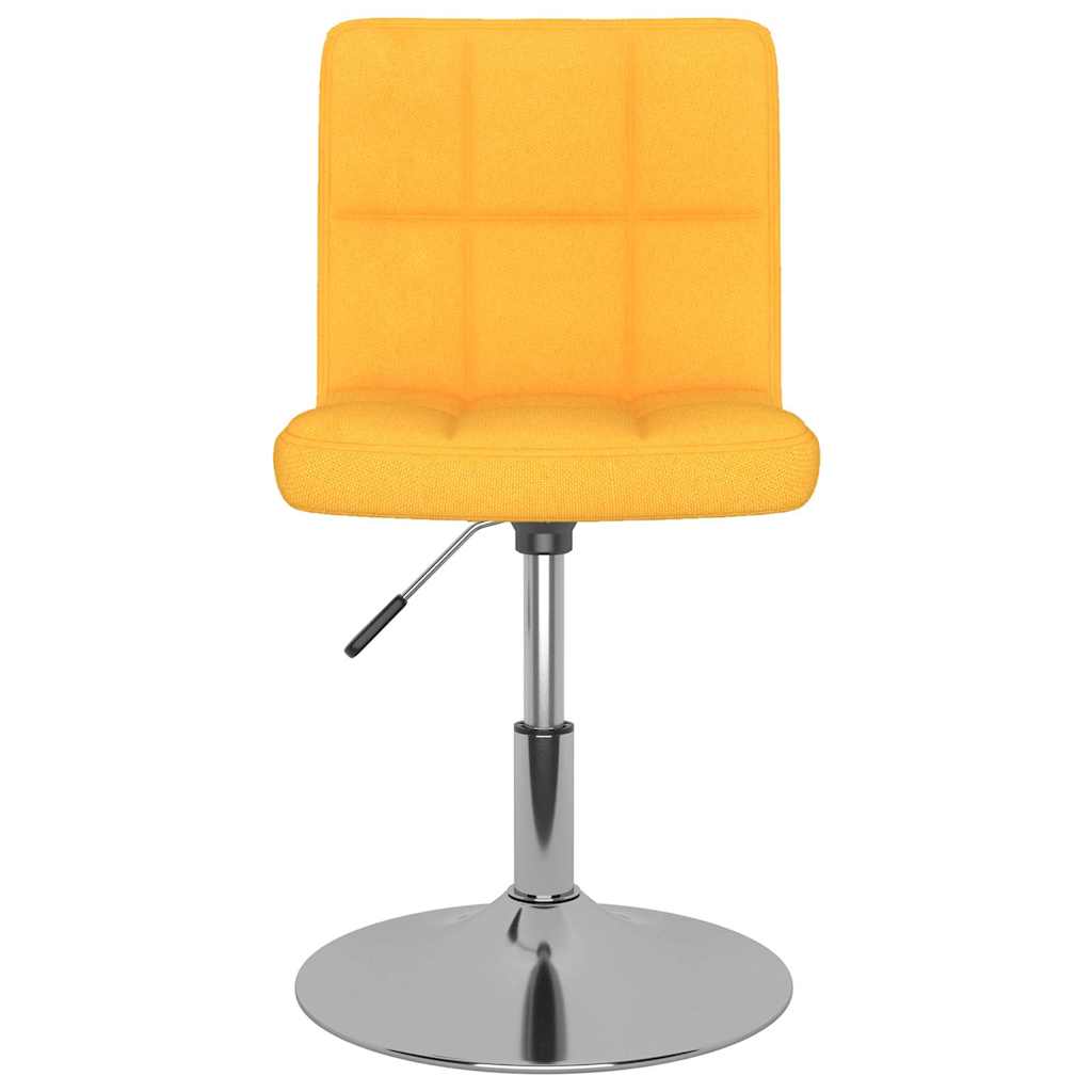 Vidaxl eetkamerstoel draaibaar stof geel