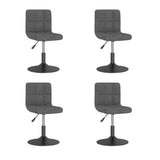 Vidaxl eetkamerstoelen draaibaar 4 st fluweel donkergrijs