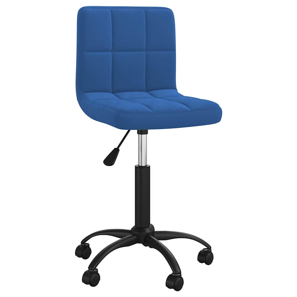 Vidaxl eetkamerstoel draaibaar fluweel blauw