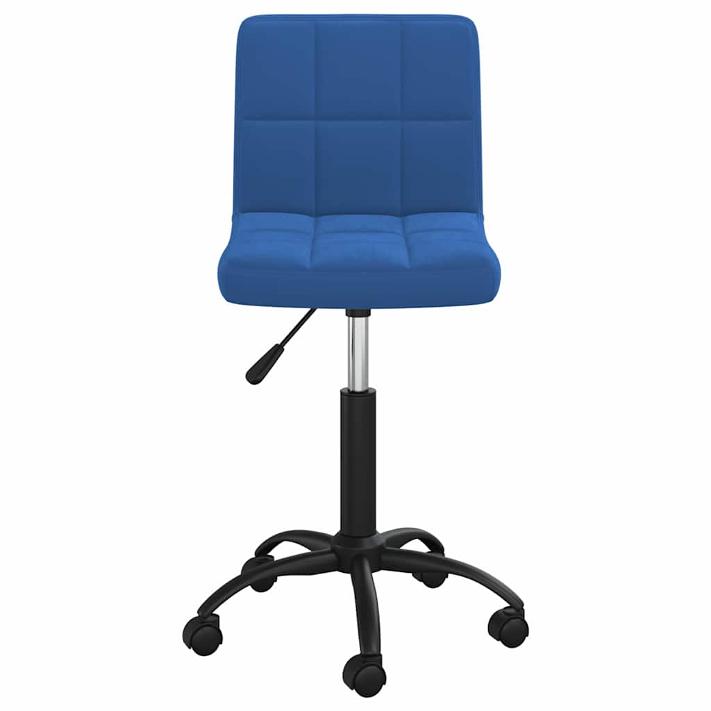 Vidaxl eetkamerstoel draaibaar fluweel blauw