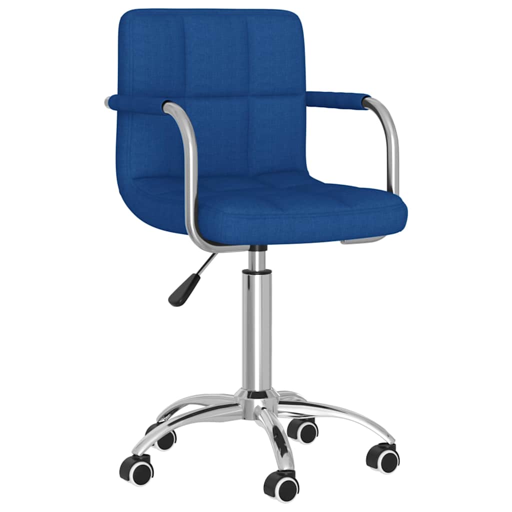 Vidaxl eetkamerstoel draaibaar stof blauw