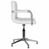 Vidaxl eetkamerstoelen draaibaar 4 st kunstleer wit