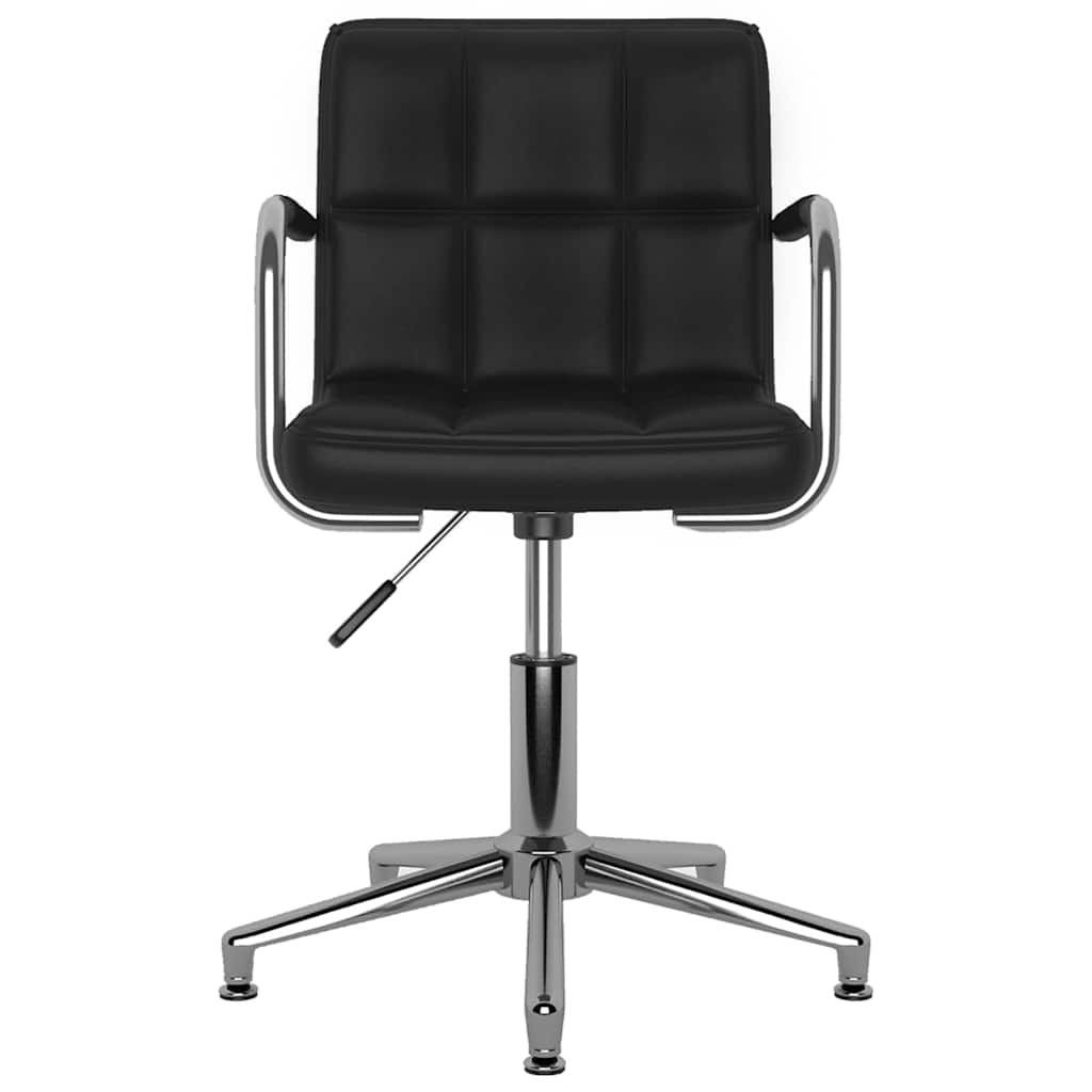 Vidaxl eetkamerstoelen draaibaar 4 st kunstleer zwart