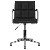 Vidaxl eetkamerstoelen draaibaar 4 st kunstleer zwart