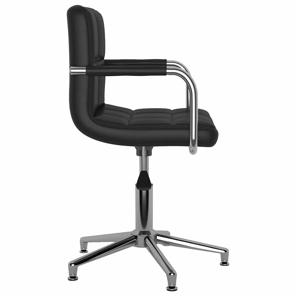 Vidaxl eetkamerstoelen draaibaar 4 st kunstleer zwart