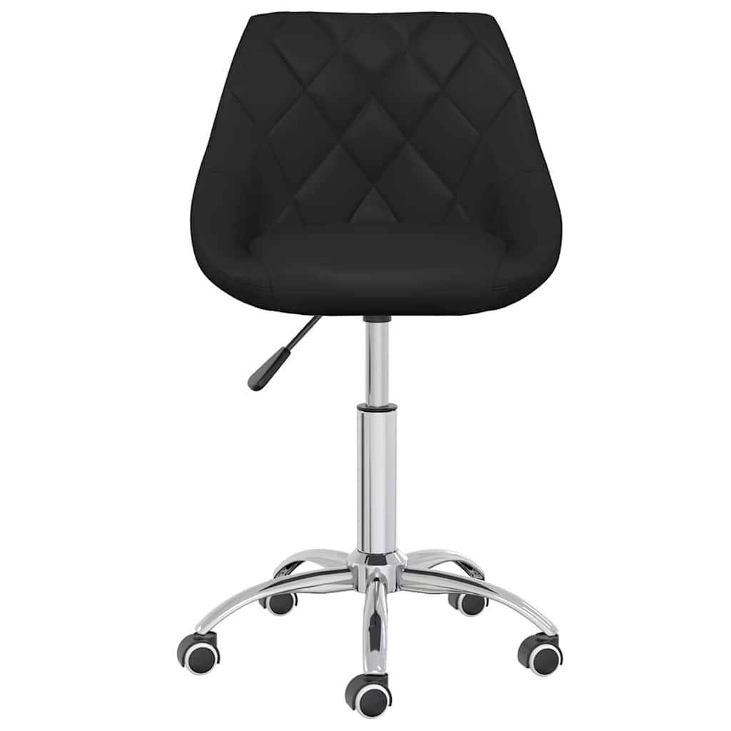 Vidaxl eetkamerstoelen draaibaar 4 st kunstleer zwart