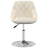 Vidaxl eetkamerstoelen draaibaar 4 st fluweel crèmekleurig