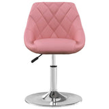 Vidaxl eetkamerstoelen draaibaar 4 st fluweel roze