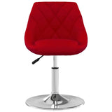 Vidaxl eetkamerstoelen draaibaar 4 st fluweel wijnrood