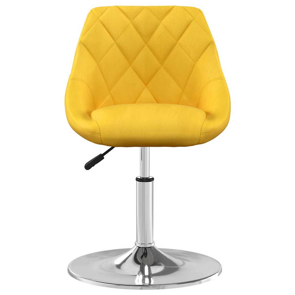 Vidaxl eetkamerstoelen draaibaar 4 st fluweel mosterdgeel