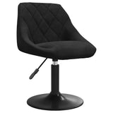 Vidaxl eetkamerstoelen draaibaar 4 st fluweel zwart