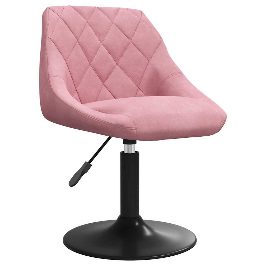 Vidaxl eetkamerstoelen draaibaar 4 st fluweel roze