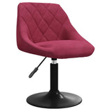 Vidaxl eetkamerstoelen draaibaar 4 st fluweel wijnrood