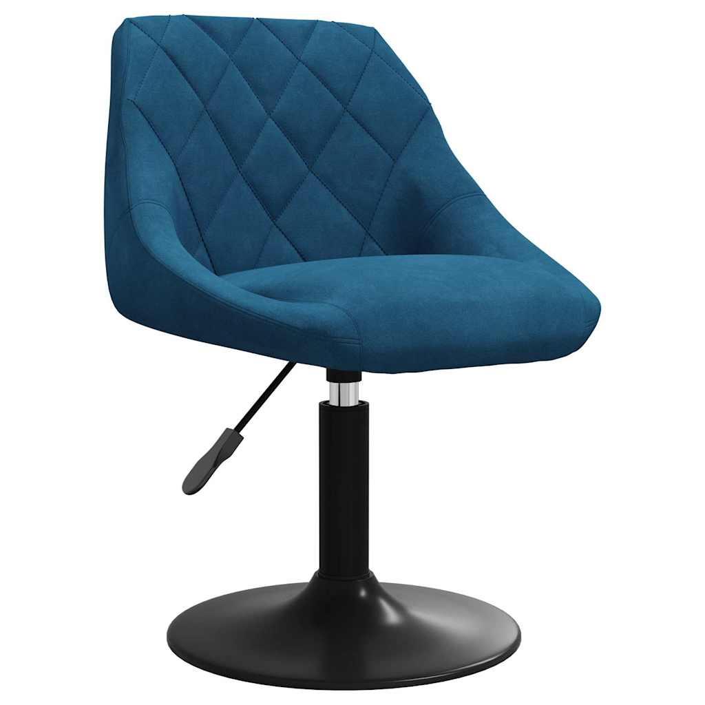 Vidaxl eetkamerstoel fluweel blauw