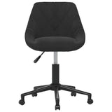Vidaxl eetkamerstoelen draaibaar 4 st fluweel zwart