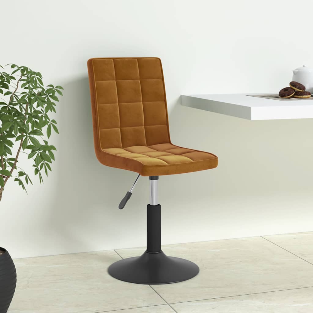 Vidaxl eetkamerstoelen draaibaar 4 st fluweel bruin