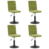 Vidaxl eetkamerstoelen draaibaar 4 st fluweel lichtgroen