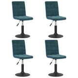 Vidaxl eetkamerstoelen draaibaar 4 st fluweel blauw