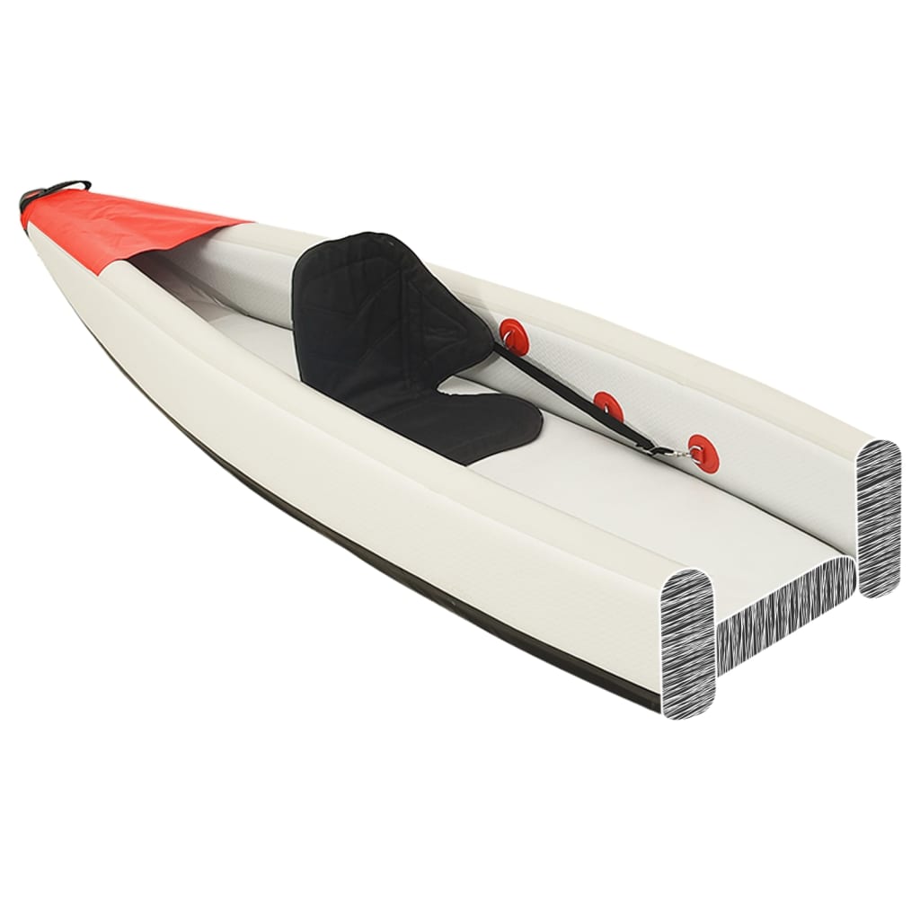 Vidaxl Kayak nafukovací 375x72x31 cm polyester červená