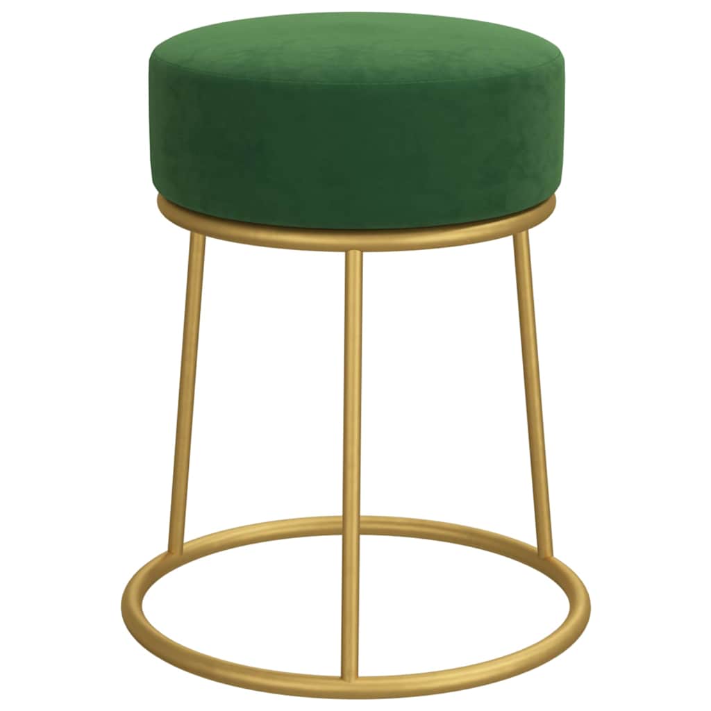 Vidaxl hocker rond fluweel groen