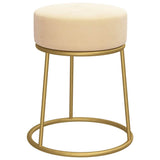 Vidaxl hocker rond fluweel abrikooskleurig