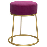 Vidaxl hocker rond fluweel paars