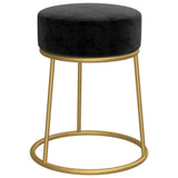 Vidaxl hocker rond fluweel zwart