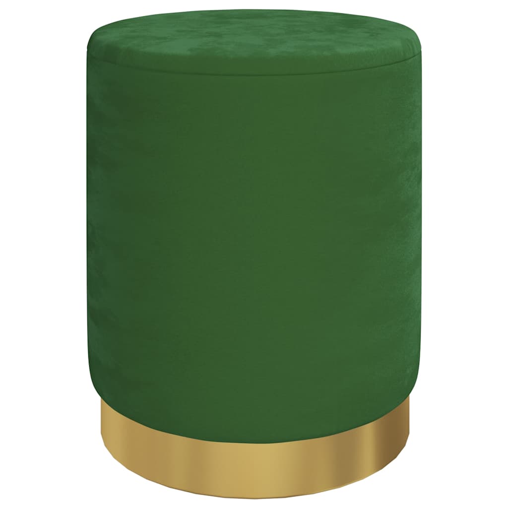 Vidaxl hocker met opbergruimte rond fluweel 31 x 37 cm groen